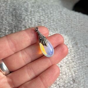 Teardrop Opalite & Sterling Silver Pendant
